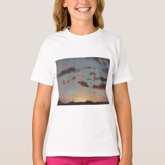 雲の研究 (空の雲) (クヌート・バーデ作) Tシャツ (正面)