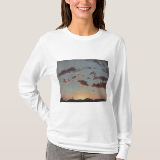 雲の研究 (空の雲) (クヌート・バーデ作) Tシャツ (正面)