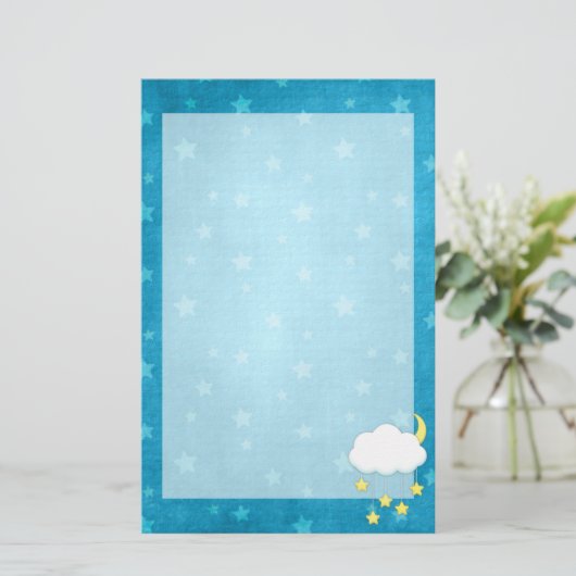 雲の移動式静止した 便箋 (スタンド正面)