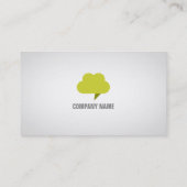 雲の編集可能ロゴの計算の名刺 名刺 (裏面)