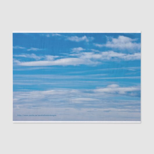 雲の縞が付いている青空 薄葉紙 (正面)