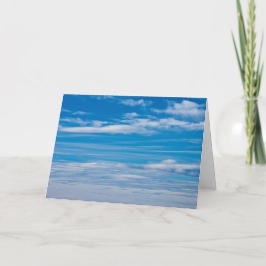 雲の縞のある青い空 カード (正面)