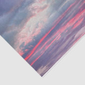 雲の美しいピンクの白い青絵を描い空 薄葉紙 (詳細)