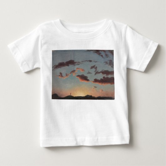雲の習作(空の雲)(クヌド・ボーデ作) ベビーTシャツ (正面)