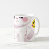 "雲の肉球 かわいいふわふわ猫マグカップ" コーヒーマグカップ (正面右)