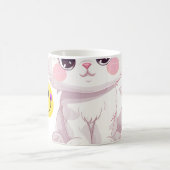 "雲の肉球 かわいいふわふわ猫マグカップ" コーヒーマグカップ (中央)