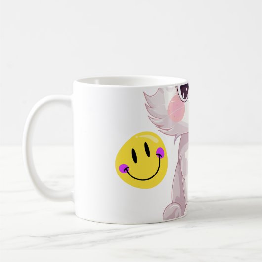 "雲の肉球 かわいいふわふわ猫マグカップ" コーヒーマグカップ (左)