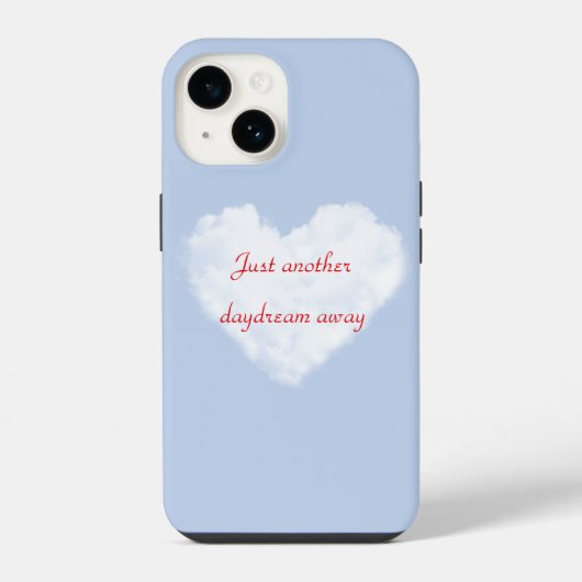 雲の背景がかわいいiPhoneケース iPhoneケース (裏面)