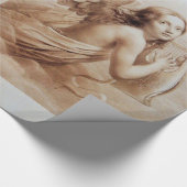 雲の茶色上のLYRAを演じる天使 ラッピングペーパー (角)