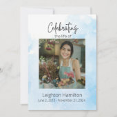 雲の葬儀お祝いのライフプログラム 招待状 (正面)