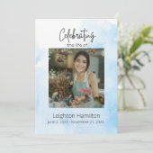 雲の葬儀お祝いのライフプログラム 招待状 (スタンド正面)