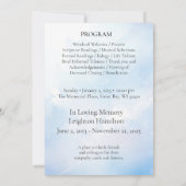 雲の葬儀お祝いのライフプログラム 招待状 (裏面)