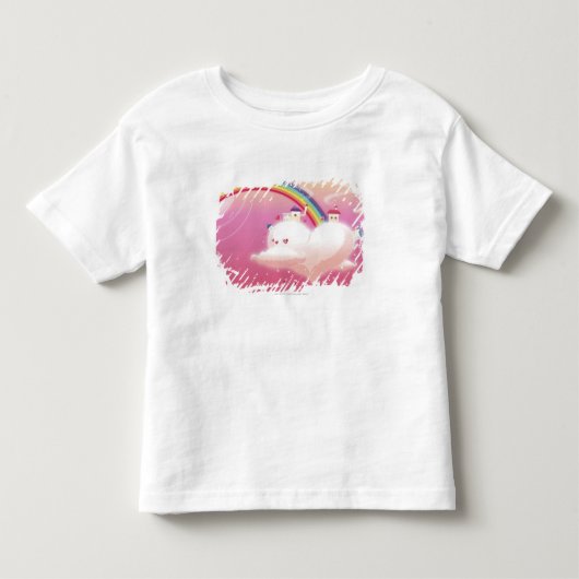 雲の虹そして建物 トドラーTシャツ (正面)