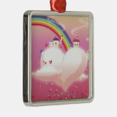 雲の虹そして建物 メタルオーナメント (右)