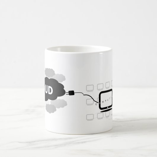 雲の計算のマグ コーヒーマグカップ (中央)