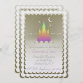 雲の誕生日の虹の夢みるような城 招待状 (正面/裏面)