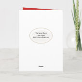 雲の誕生日の赤いハートの気球 カード (裏面)