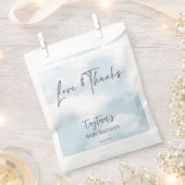 雲の赤ちゃんシャワーのパステルの雲感謝していあなたが好き フェイバーバッグ (クリップ留めされた状態)