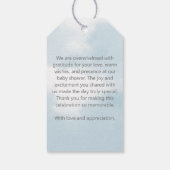 雲の赤ちゃんシャワーパステル灰色の雲の好意 ギフトタグ (裏面)