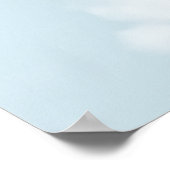 雲の赤ちゃんシャワーパステル灰色の雲の歓迎サイン ポスター (角)