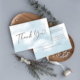 雲の赤ちゃんシャワーパステル灰色の雲の赤ちゃんシャワー サンキューカード