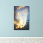 雲の輝く光 キャンバスプリント (インサイチュ (ウッドフロア))