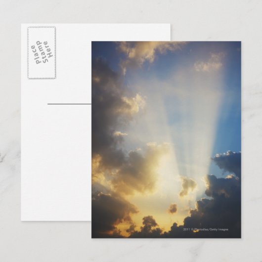 雲の輝く光 ポストカード (正面/裏面)