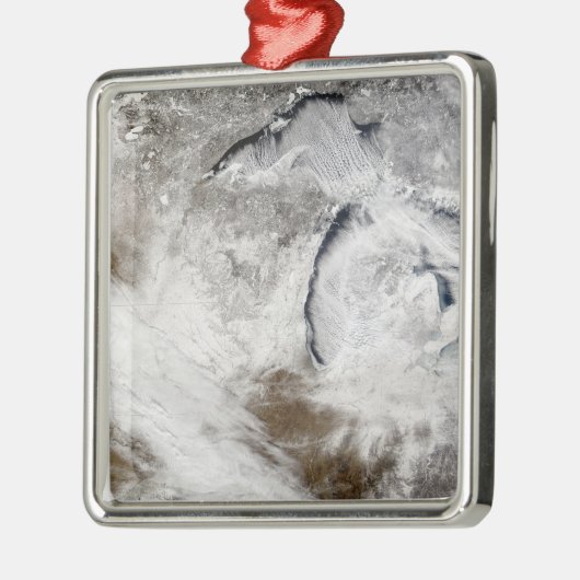 雲の通りスーペリア湖と道湖 メタルオーナメント (左)