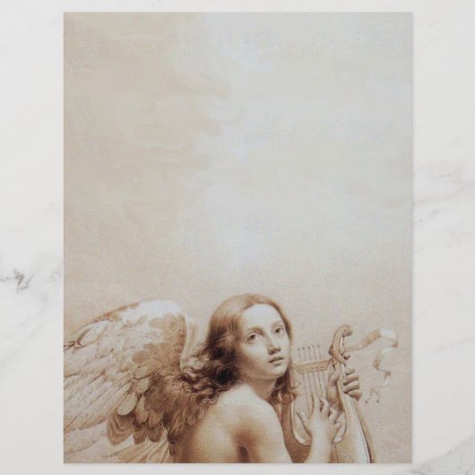 雲の遊上の天使のリラ (正面)