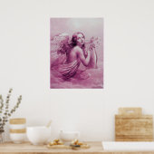 雲の遊上の天使のリラ ポスター (キッチン)