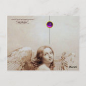 雲の遊上の天使のリラ ポストカード (裏面)