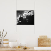 雲の銀の裏地に希望。 ポスター (キッチン)