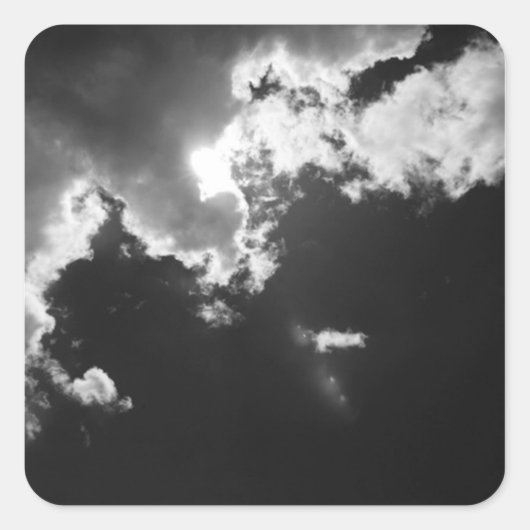 雲の銀縁に希望を見出す。 スクエアシール (正面)