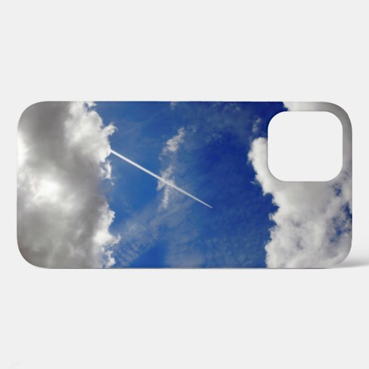 雲の間のジェット飛行機トレイルCase-Mate iPhone c Case-Mate iPhoneケース (裏面 (横))