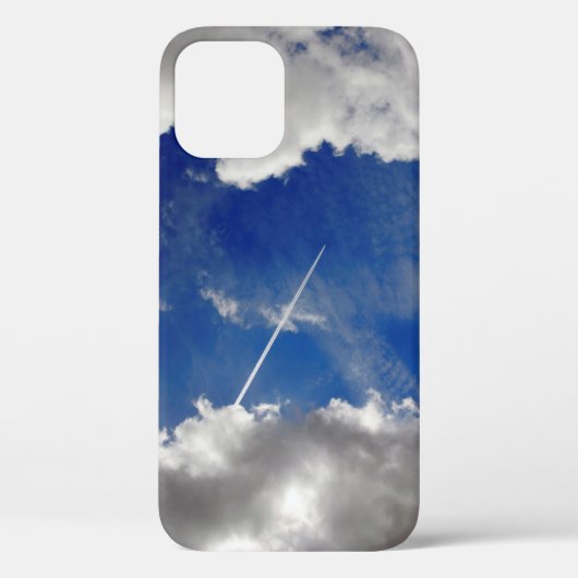 雲の間のジェット飛行機トレイルCase-Mate iPhone c Case-Mate iPhoneケース (裏面)