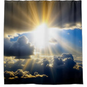 雲の間を日が暮れる シャワーカーテン (正面)