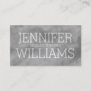 雲の霧の透明な文字 名刺