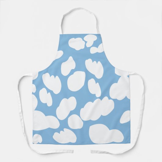 雲の青い空の雲 エプロン (正面)