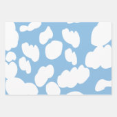 雲の青い空の雲 ラッピングペーパーシート (正面3)