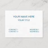 雲の青い空の雲 名刺 (裏面)