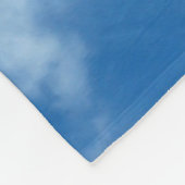 雲の青い空自然撮影 フリースブランケット (角)