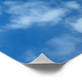 雲の青い空自然撮影 ポスター (角)