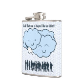 雲は人間の形のおもしろいな漫画を欺きます フラスク (左)