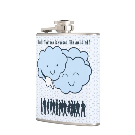 雲は人間の形のおもしろいな漫画を欺きます フラスク (左)