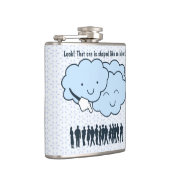 雲は人間の形のおもしろいな漫画を欺きます フラスク (右)
