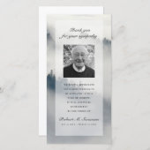 雲は悔やみや弔慰の葬儀の写真カード感謝していしています サンキューカード (正面/裏面)