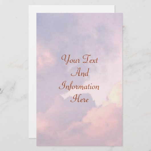 雲ひな形 便箋 (正面/裏面)