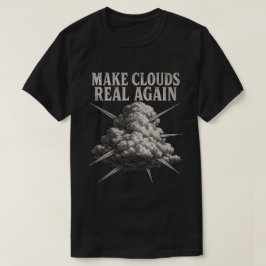 雲を再び現実に - 雲と飛行機のアート Tシャツ