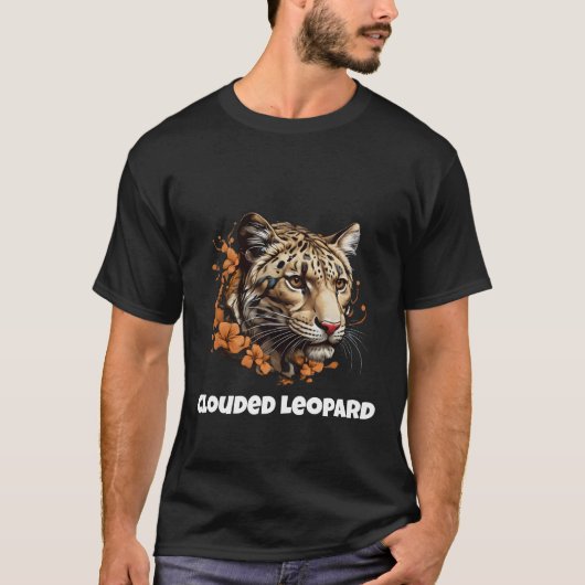 雲を持つヒョウ頭 Tシャツ (正面)