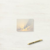 雲を照らすゴールデンサンセット ポストイット (デスク上)